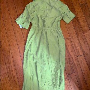 Chartreuse Calvin Klein Midi dress size 4